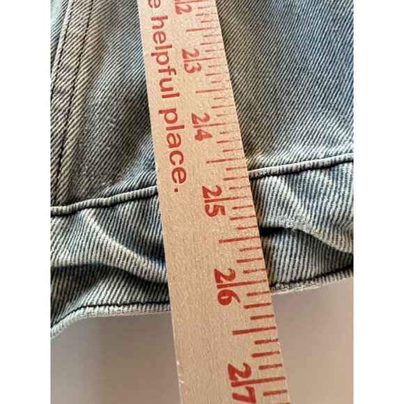 LAUREN MOSHI oversized peace love bandana stars studded jean jacket L designer - Picture 9 of 9